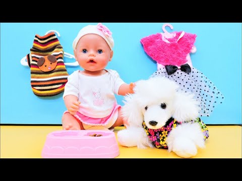 Baby Born Puppen Video. Snowball zu Besuch bei Baby Born. Video für Kinder auf Deutsch. Baby Puppen