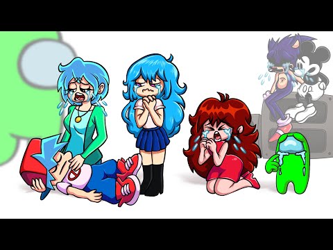 O.M.G. BF! VERY SAD STORY | Boyfriends Life | FNF Goodbye World | Among Us vs Friday Night Funkin