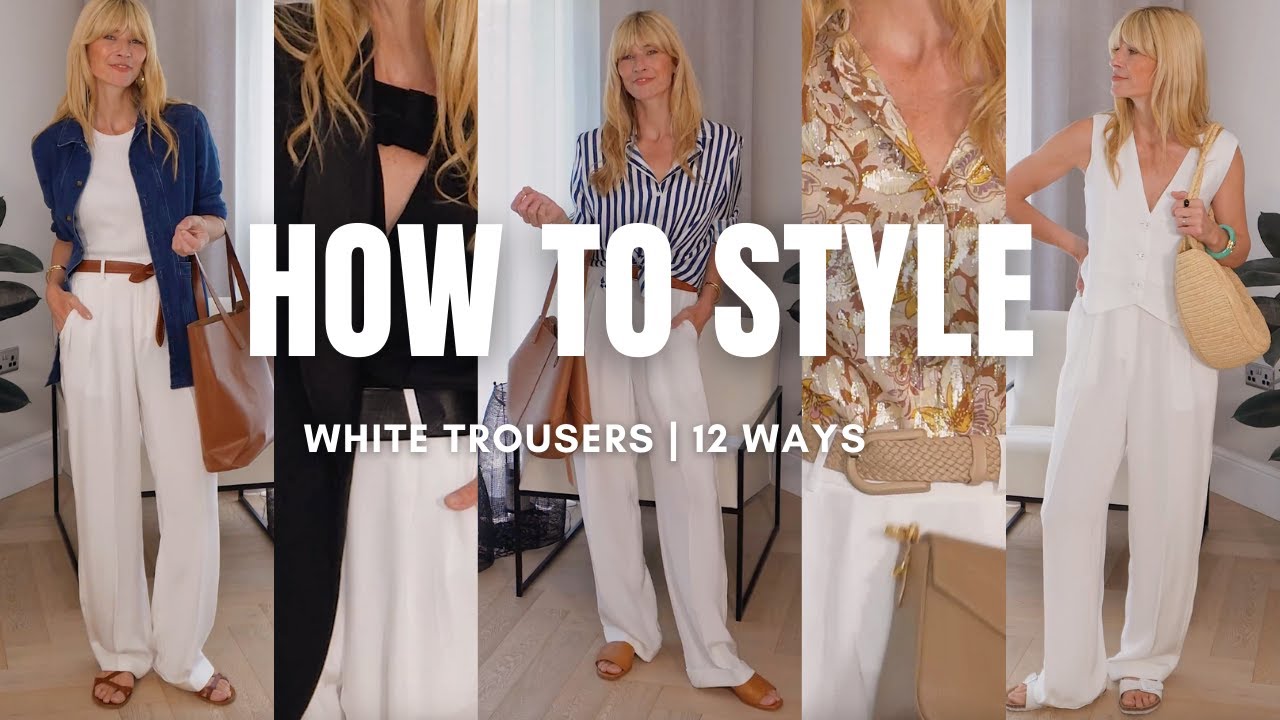 HOW TO STYLE WIDE LEG WHITE TROUSERS | Quiet luxury style