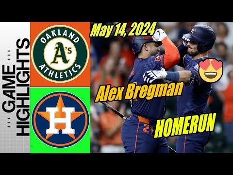 HAstros vs Oakland A's [Highlights] May 14, 2024 | Breggy bombs are so back 🔥