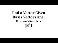 Understanding Vector Coordinates and Basis Transformation