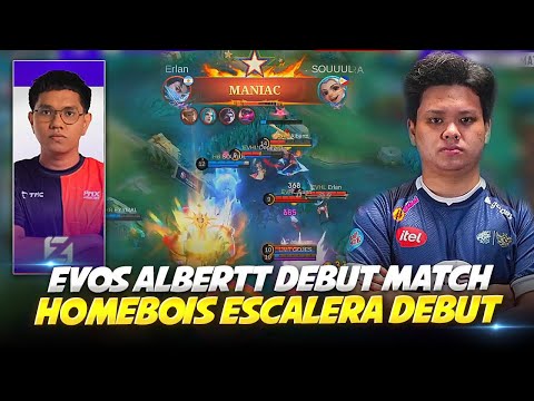 Albertt Debut Game as EVOS Jungler vs Escalera Debut Game as Homebois Roamer . . .