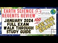 Comprehensive Review of January 2024 Earth Science Regents Exam