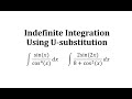Indefinite Integrals and Substitution