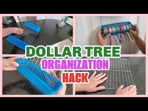 EASY DIY DOLLAR TREE MULTIPURPOSE WALL ORGANIZER HACK | DOLLAR TREE WIRE COOLING RACK HACK