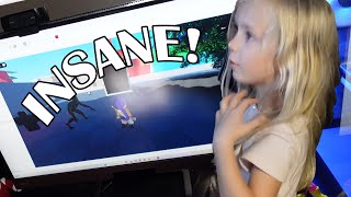 she's making her own game!!