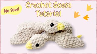 Easy No-Sew Crochet Goose ( Step by step) | Free Amigurumi Animal Pattern