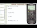 TA 89 Graphing Calculator: Multiplying Expressions