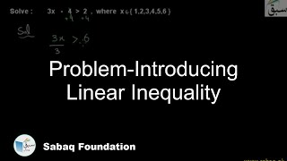 Problem-Introducing Linear Inequality