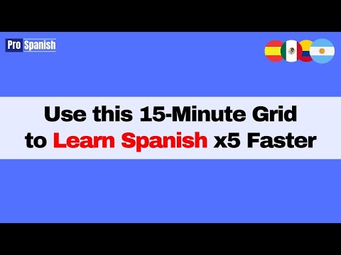 Learn Spanish: Use this 15-Minute Grid Until Fluent - No Memory Required