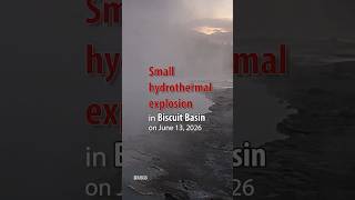 Small hydrothermal explosion in Yellowstone on June 13, 2026 #yellowstone #science #shorts