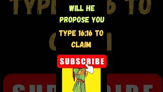 WILL HE PROPOSE YOU 🤔 #tarot #pickacard #tarotreading #couple #couplegoals #couplevlog #marriage
