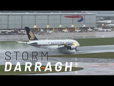 Storm Darragh This is How Airbus A380 Professional Pilots do Land in Extreme Weather