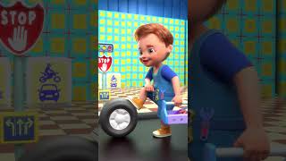 Baby’s Bus Wheel FLEW OFF! 😱🚌 #kids #BabyZayRescue #BumpyBusAdventure #LittleMechanicHero #Surprise