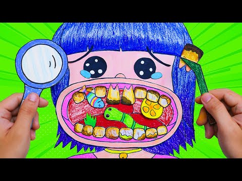 [🚀ASMR paper] 치아 관리 컬렉션, 깊은 치아 청소 - Paper Craft Ideas