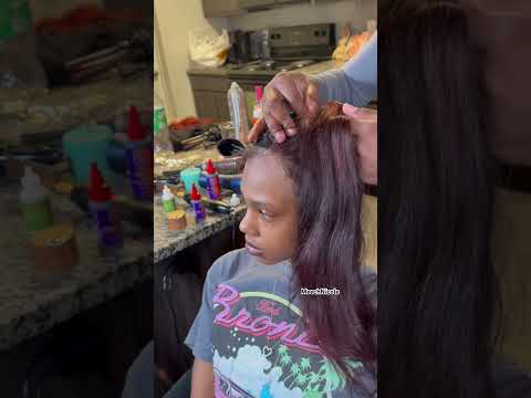 2x6 Closure Quick Wevae. Hair Colored By Me using L’Oréal Hi Color . #quickweave #fyp #naturalhair