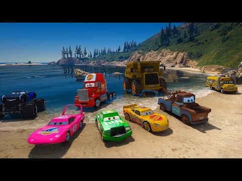 Challenge Cars Yellow McQueen & Friends Truck Mack Mater Miss Fritter The King Colossus Chick Hicks