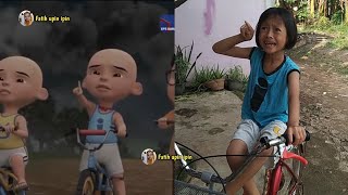 Upin ipin dan ehsan lihat pokok besar