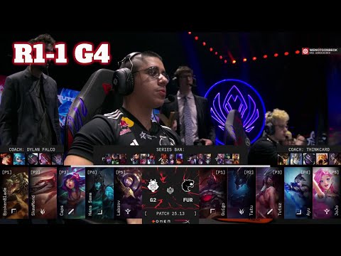 FUR vs G2 - Game 4 | Round 1 LoL MSI 2025 Play-In Stage | G2 Esports vs FURIA G4 full