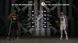 NBA 2K26 - San Antonio Spurs @ Golden State Warriors - All-Time Teams Round 2 Game 3