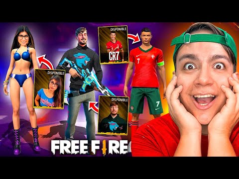 SOLO PUEDO USAR COSAS DE FAMOSOS EN FREE FIRE😱😈!!