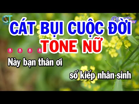 Karaoke Cát Bụi Cuộc Đời Tone Nữ Dm | Nhạc Sống Mới | Karaoke Đồng Sen