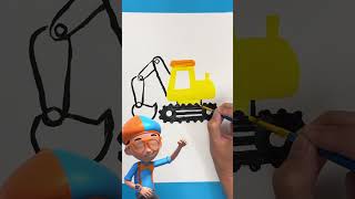 Bagger malen mit Blippi! 🎨🖌️ #blippi #excavator #artsandcrafts