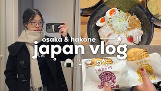 japan vlog 🍘 what I ate in Osaka, ryokan experience in Hakone, universal theme park!