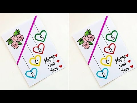 How to make Handmade white paper Happy New Year greeting card / DIY New year gift 2025