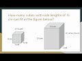 Volume Calculations and Concepts