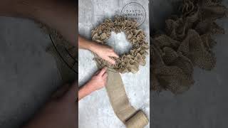 Pull Through Ruffle Burlap Wreath - Shorts - Wreath DIY - #wreath @DavesWreaths