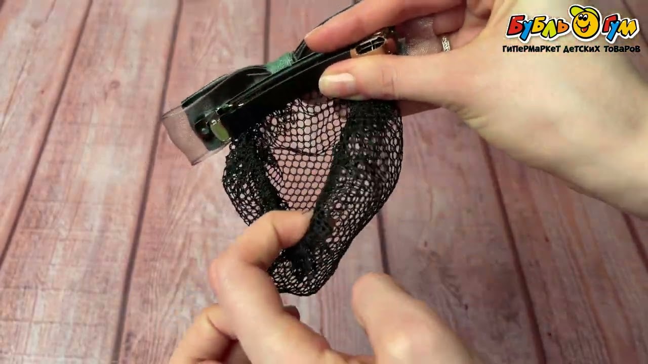 Бант маленький с сеткой зеленый - видео Бант маленький с сеткой зеленый - видео