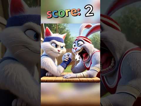 Grandma Cat - The Unstoppable Arm Wrestling Champion #cat #funny #cartoon