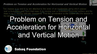 Problem on Tension and Acceleration for Horizontal and Vertical Motion