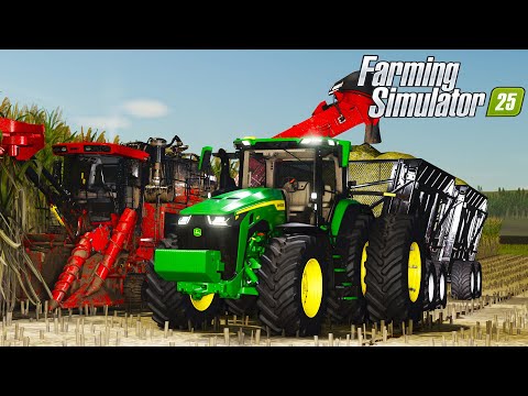 OPERANDO PELA PRIMEIRA VEZ UMA COLHEITADEIRA DE CANA - Farming Simulator 25 | EP.22