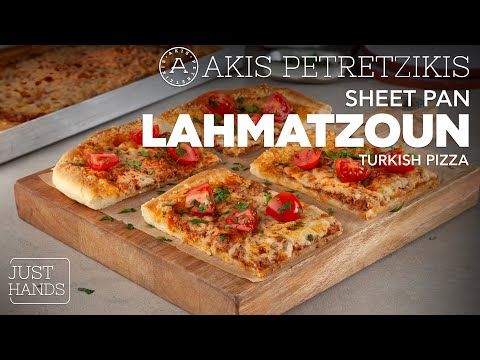 Sheet Pan Lahmatzoun (Turkish Pizza) | Akis Petretzikis