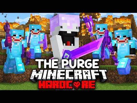 100 Players Simulate The PURGE in Minecraft