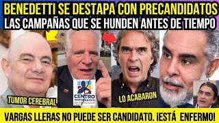 VARGAS LLERAS ENFERMÓ,TIENE TUM0R. BENEDETTI  ENTIERRA A FAJARDO.SE HUNDEN VARIAS CAMPAÑAS POR MALOS