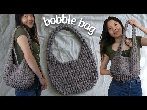 Crochet Bobble Bag Tutorial | Crochet Popcorn Bag