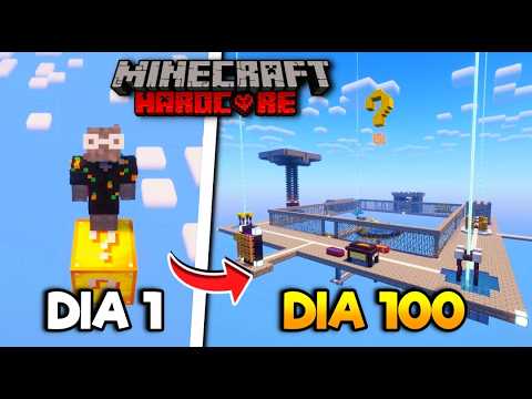 SOBREVIVÍ 100 DÍAS en UN LUCKY BLOCK en Minecraft Hardcore