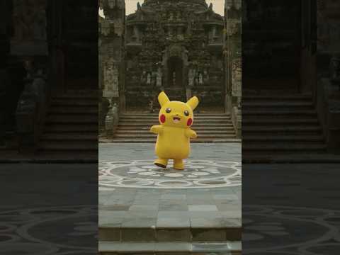 Pikachu sudah pergi melancong ke pulau Bali, lo! 💛 [30sec]　#Pokemon #Pokemonindonesia #Shorts