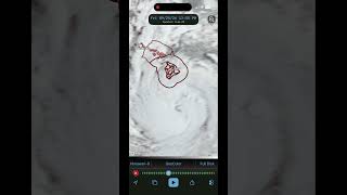 Hurricane Nolo 12 hour satellite  loop as it approaches the Hawaiian islands