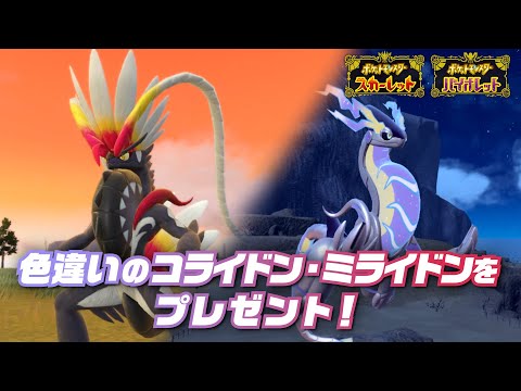 【公式】色違いのコライドン・ミライドンをプレゼント|『ポケットモンスター スカーレット・バイオレット』で色違いの伝説のポケモンをゲット!