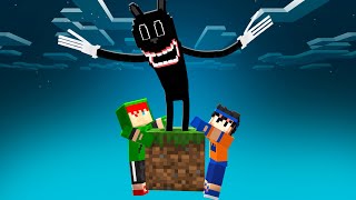 SOBREVIVENDO em APENAS 1 BLOCO com o CARTOON CAT no MINECRAFT!!