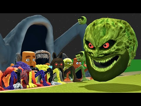 ALL SEA EATER FAMILY VS LIN GANG MELON MOON In Garry's Mod