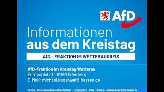 Informationen aus dem Kreistag - AfD Fraktion Wetterau am 04.02.2026