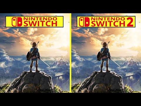 The Legend of Zelda: Breath of the Wild Nintendo Switch vs Switch 2 Graphics Comparison and FPS Test