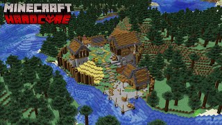 I BUILT The Perfect VILLAGE In Hardcore Minecraft!!