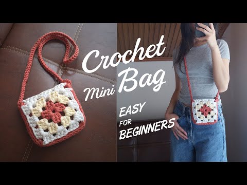 Crochet Mini Crossbody Bag - Tutorial for Beginners