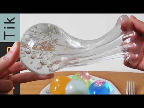 Edible liquid balls! | ASMR eating sounds no talk polymer experiment